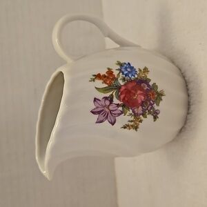 Seyei Dresden Flower Swirl Body Floral Cream Pitcher Made in Japan